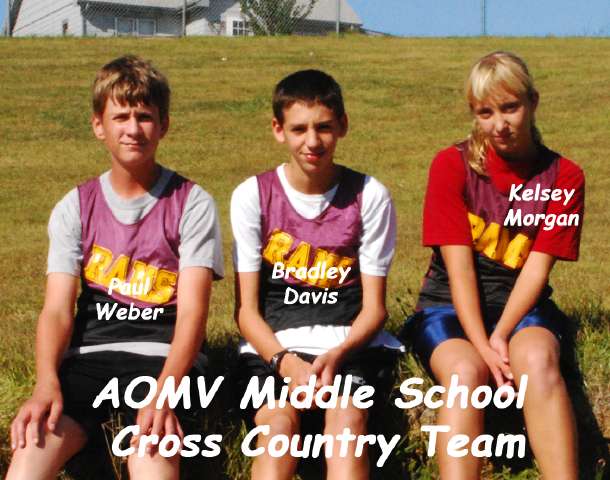 AOMV Middle School Cross Country Team